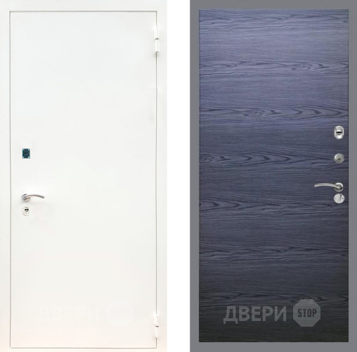 Входная металлическая Дверь Рекс (REX) 1А Белая шагрень GL Дуб тангенальный черный в Подольск