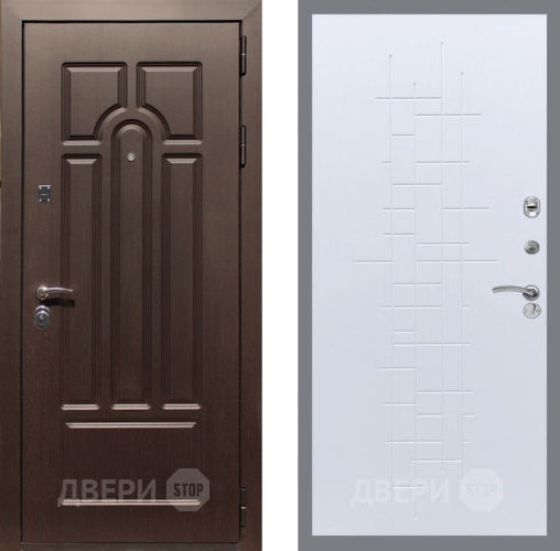 Входная металлическая Дверь Рекс (REX) Эврика FL-289 Белый ясень в Подольск
