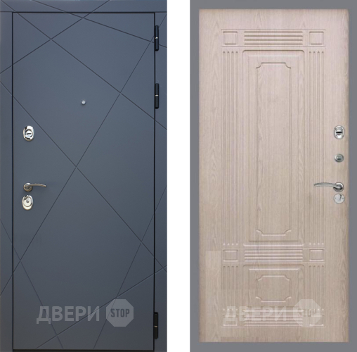 Входная металлическая Дверь Рекс (REX) 13 Силк Титан FL-2 Беленый дуб в Подольск