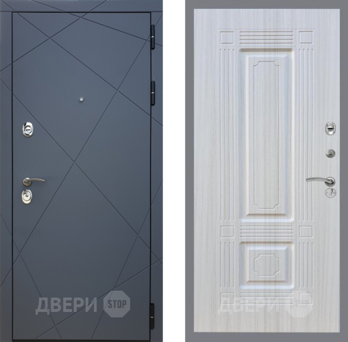 Входная металлическая Дверь Рекс (REX) 13 Силк Титан FL-2 Сандал белый в Подольск