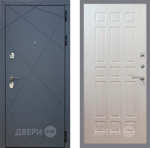 Входная металлическая Дверь Рекс (REX) 13 Силк Титан FL-33 Беленый дуб в Подольск