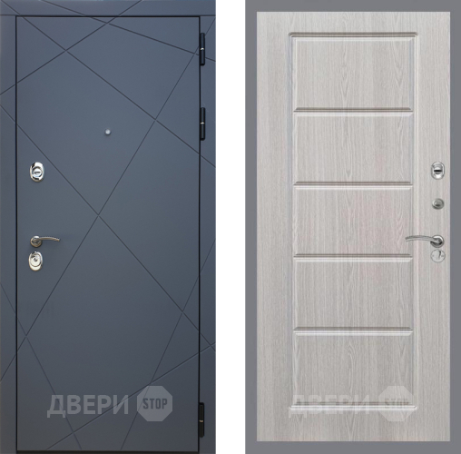 Входная металлическая Дверь Рекс (REX) 13 Силк Титан FL-39 Беленый дуб в Подольск