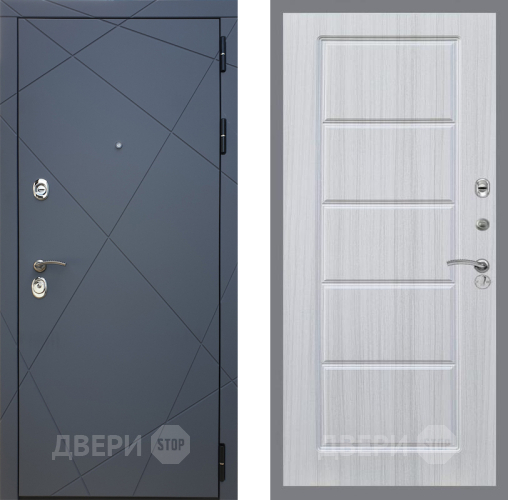 Входная металлическая Дверь Рекс (REX) 13 Силк Титан FL-39 Сандал белый в Подольск