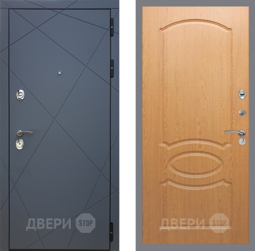 Входная металлическая Дверь Рекс (REX) 13 Силк Титан FL-128 Дуб в Подольск