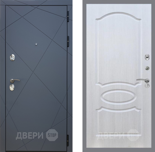 Входная металлическая Дверь Рекс (REX) 13 Силк Титан FL-128 Лиственница беж в Подольск