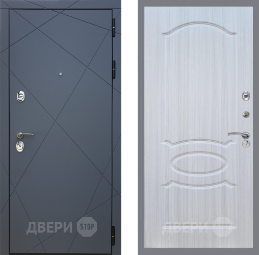 Входная металлическая Дверь Рекс (REX) 13 Силк Титан FL-128 Сандал белый в Подольск