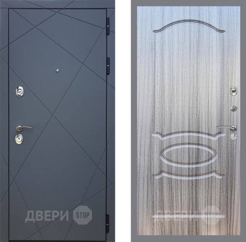 Входная металлическая Дверь Рекс (REX) 13 Силк Титан FL-128 Сандал грей в Подольск