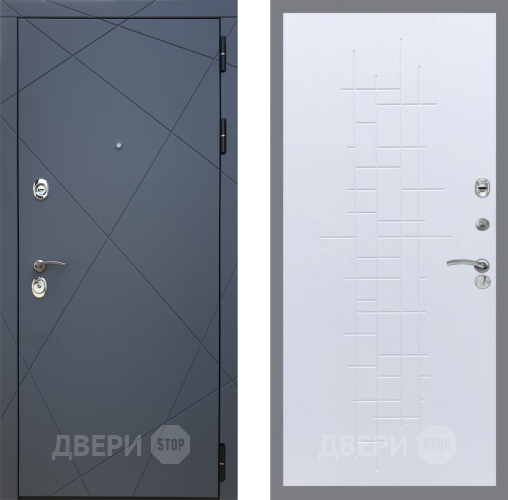 Входная металлическая Дверь Рекс (REX) 13 Силк Титан FL-289 Белый ясень в Подольск