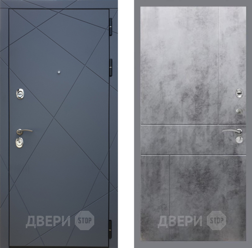 Входная металлическая Дверь Рекс (REX) 13 Силк Титан FL-290 Бетон темный в Подольск