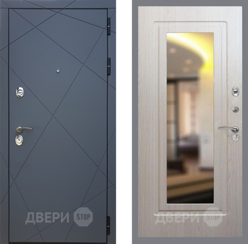 Входная металлическая Дверь Рекс (REX) 13 Силк Титан FLZ-120 Беленый дуб в Подольск