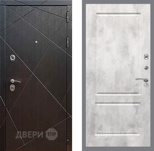 Входная металлическая Дверь Рекс (REX) 13 Венге FL-117 Бетон светлый в Подольск