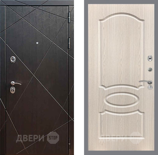 Входная металлическая Дверь Рекс (REX) 13 Венге FL-128 Беленый дуб в Подольск