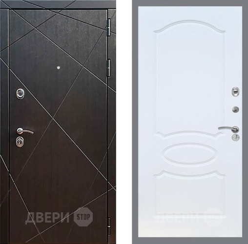 Входная металлическая Дверь Рекс (REX) 13 Венге FL-128 Белый ясень в Подольск