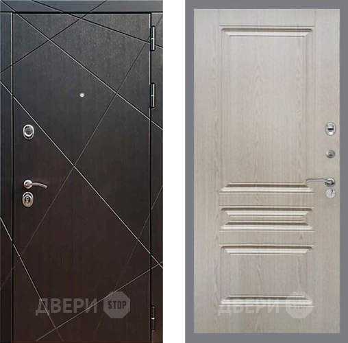 Входная металлическая Дверь Рекс (REX) 13 Венге FL-243 Беленый дуб в Подольск