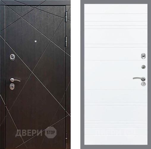 Входная металлическая Дверь Рекс (REX) 13 Венге Line Силк Сноу в Подольск