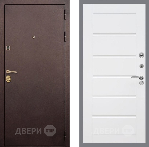 Входная металлическая Дверь Рекс (REX) Лайт 3К Сити Белый ясень в Подольск