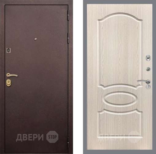 Входная металлическая Дверь Рекс (REX) Лайт 3К FL-128 Беленый дуб в Подольск