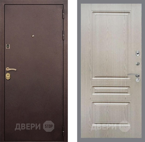 Входная металлическая Дверь Рекс (REX) Лайт 3К FL-243 Беленый дуб в Подольск