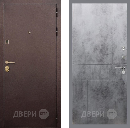 Входная металлическая Дверь Рекс (REX) Лайт 3К FL-290 Бетон темный в Подольск