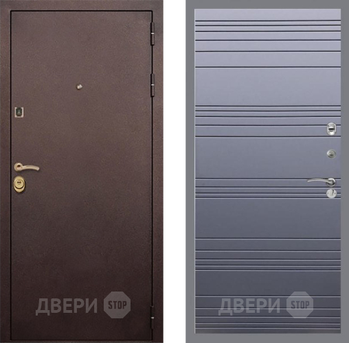 Входная металлическая Дверь Рекс (REX) Лайт 3К Line Силк титан в Подольск