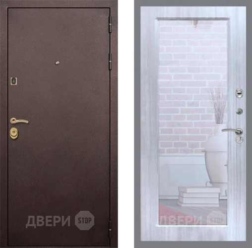 Дверь Рекс (REX) Лайт 3К Зеркало Пастораль Сандал белый в Подольск