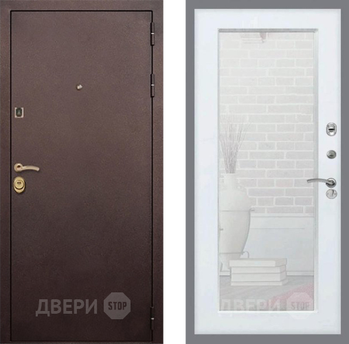 Дверь Рекс (REX) Лайт 3К Зеркало Пастораль Силк Сноу в Подольск
