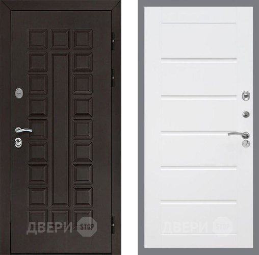 Входная металлическая Дверь Рекс (REX) Сенатор 3К Сити Белый ясень в Подольск