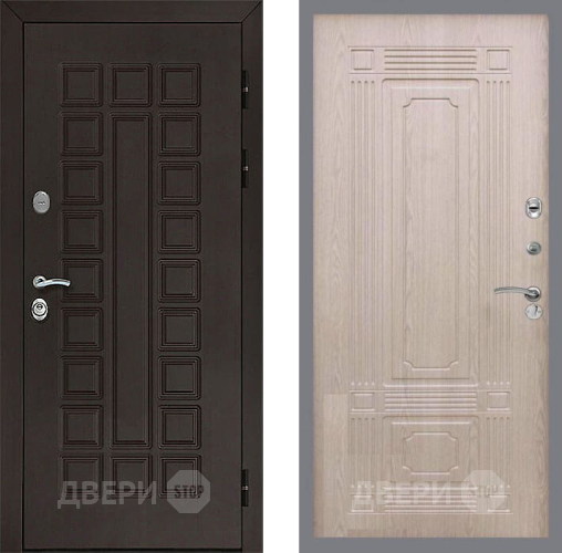 Входная металлическая Дверь Рекс (REX) Сенатор 3К FL-2 Беленый дуб в Подольск
