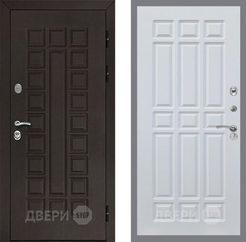 Входная металлическая Дверь Рекс (REX) Сенатор 3К FL-33 Белый ясень в Подольск