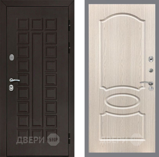 Входная металлическая Дверь Рекс (REX) Сенатор 3К FL-128 Беленый дуб в Подольск