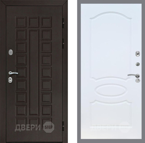 Входная металлическая Дверь Рекс (REX) Сенатор 3К FL-128 Белый ясень в Подольск