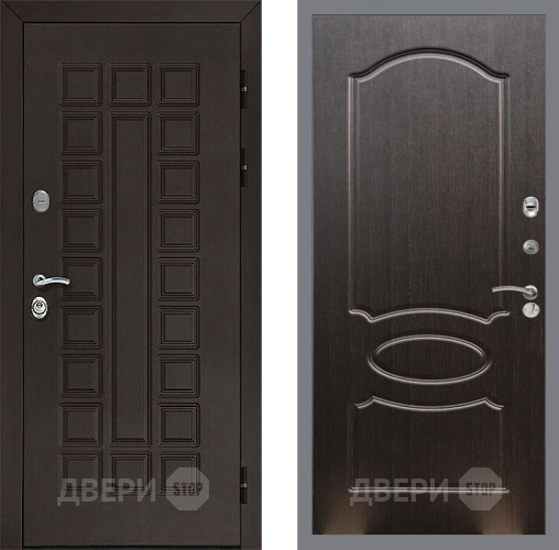 Входная металлическая Дверь Рекс (REX) Сенатор 3К FL-128 Венге светлый в Подольск