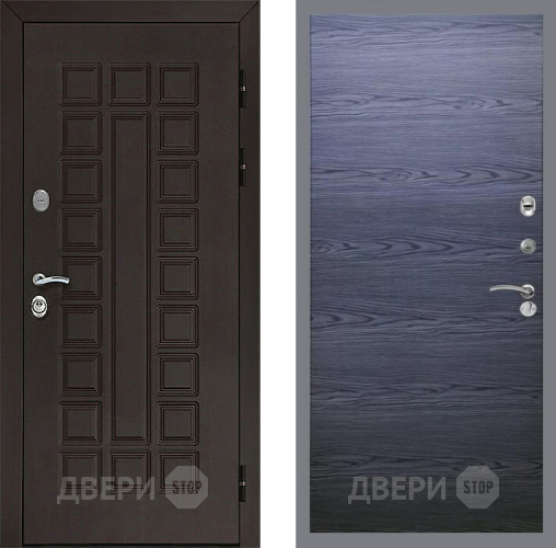 Входная металлическая Дверь Рекс (REX) Сенатор 3К GL Дуб тангенальный черный в Подольск