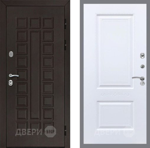Входная металлическая Дверь Рекс (REX) Сенатор 3К Смальта Силк Сноу в Подольск