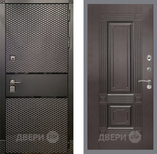 Входная металлическая Дверь Рекс (REX) 15 Черный Кварц FL-2 Венге в Подольск