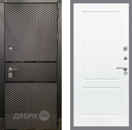 Входная металлическая Дверь Рекс (REX) 15 Черный Кварц FL-117 Силк Сноу в Подольск