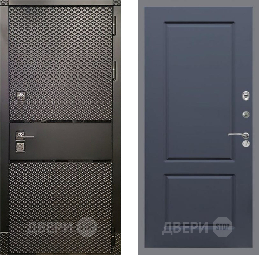 Входная металлическая Дверь Рекс (REX) 15 Черный Кварц FL-117 Силк титан в Подольск
