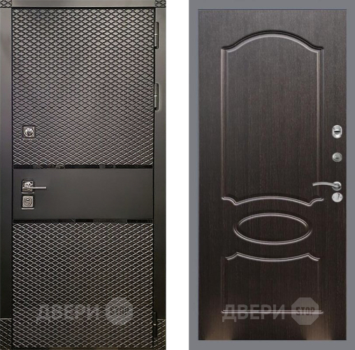 Входная металлическая Дверь Рекс (REX) 15 Черный Кварц FL-128 Венге светлый в Подольск