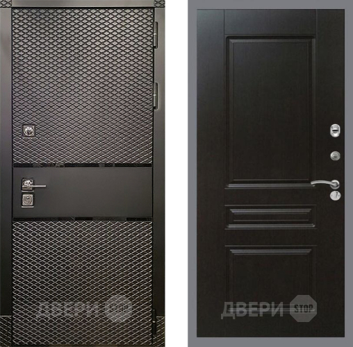 Входная металлическая Дверь Рекс (REX) 15 Черный Кварц FL-243 Венге в Подольск