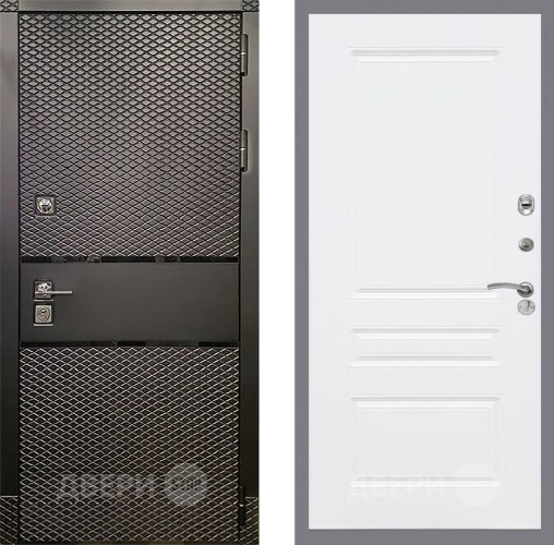 Входная металлическая Дверь Рекс (REX) 15 Черный Кварц FL-243 Силк Сноу в Подольск