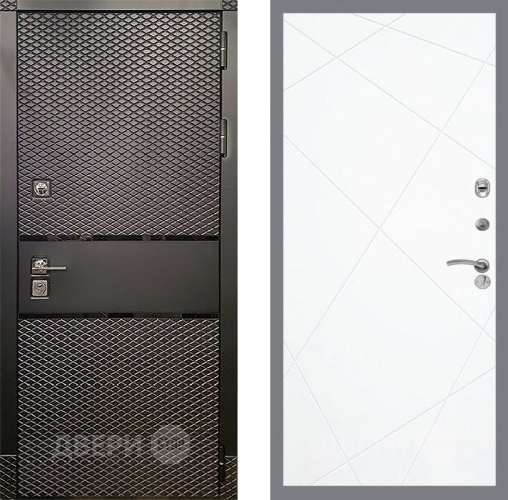 Входная металлическая Дверь Рекс (REX) 15 Черный Кварц FL-291 Силк Сноу в Подольск
