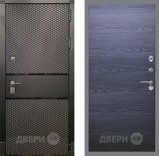 Входная металлическая Дверь Рекс (REX) 15 Черный Кварц GL Дуб тангенальный черный в Подольск