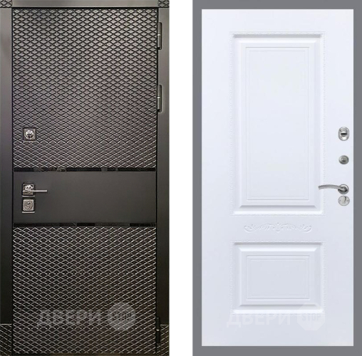 Входная металлическая Дверь Рекс (REX) 15 Черный Кварц Смальта Силк Сноу в Подольск