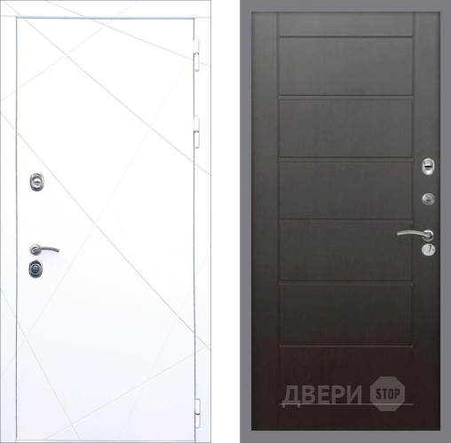 Входная металлическая Дверь Рекс (REX) 13 Силк Сноу Сити Венге в Подольск