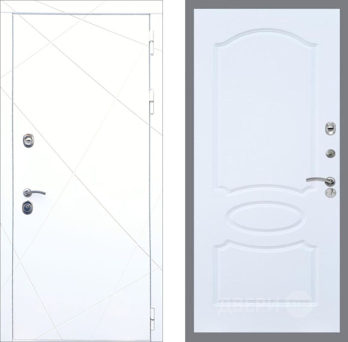 Входная металлическая Дверь Рекс (REX) 13 Силк Сноу FL-128 Силк Сноу в Подольск