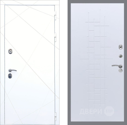 Входная металлическая Дверь Рекс (REX) 13 Силк Сноу FL-289 Белый ясень в Подольск
