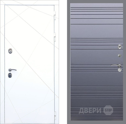 Входная металлическая Дверь Рекс (REX) 13 Силк Сноу Line Силк титан в Подольск