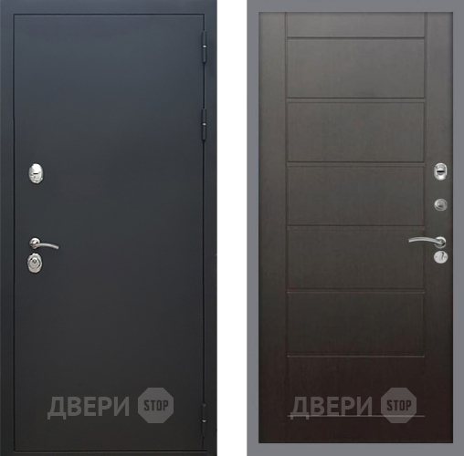 Входная металлическая Дверь Рекс (REX) 5 Черный Муар Сити Венге в Подольск