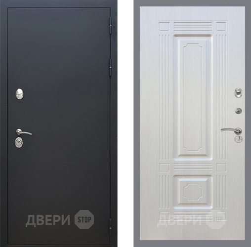 Входная металлическая Дверь Рекс (REX) 5 Черный Муар FL-2 Лиственница беж в Подольск