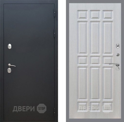 Входная металлическая Дверь Рекс (REX) 5 Черный Муар FL-33 Лиственница беж в Подольск